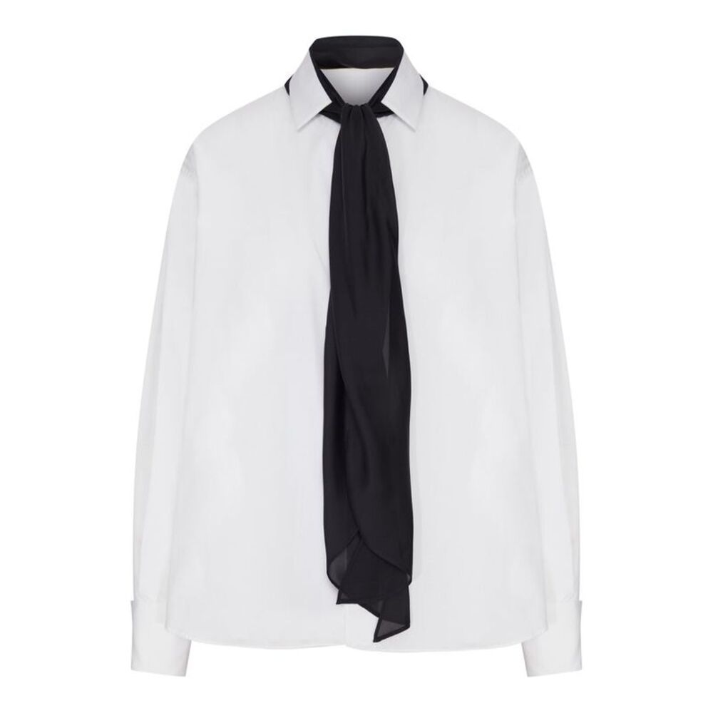 Sacai Women Cotton Shirt With Scarf
